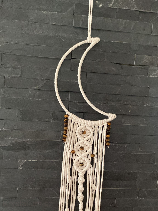 Macrame měsíc Tygří oko