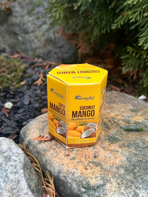Vonné Kužele Tekoucí Dým MANGO A KOKOS