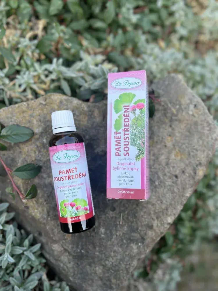 Paměť – soustředění, originální bylinné kapky, 50 ml