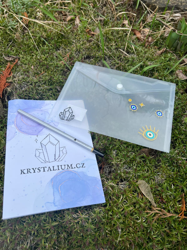 SADA desky krystalium EVIL EYE white