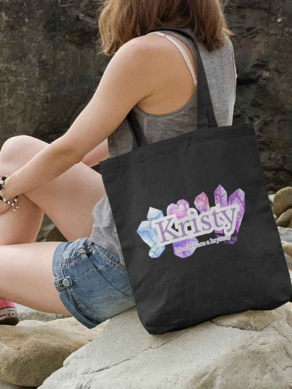 Černá plátěná taška KRISTY