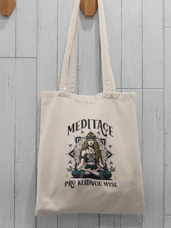 MEDITACE PRO KLIDNOU MYSL plátěná taška NATURAL