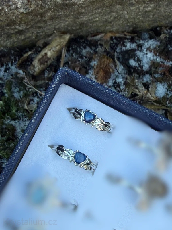 LAPIS LAZULI srdce PRSTÝNEK nastavitelná velikost