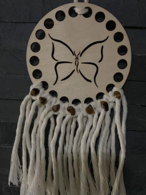 Mini macrame motýl a tygří oka