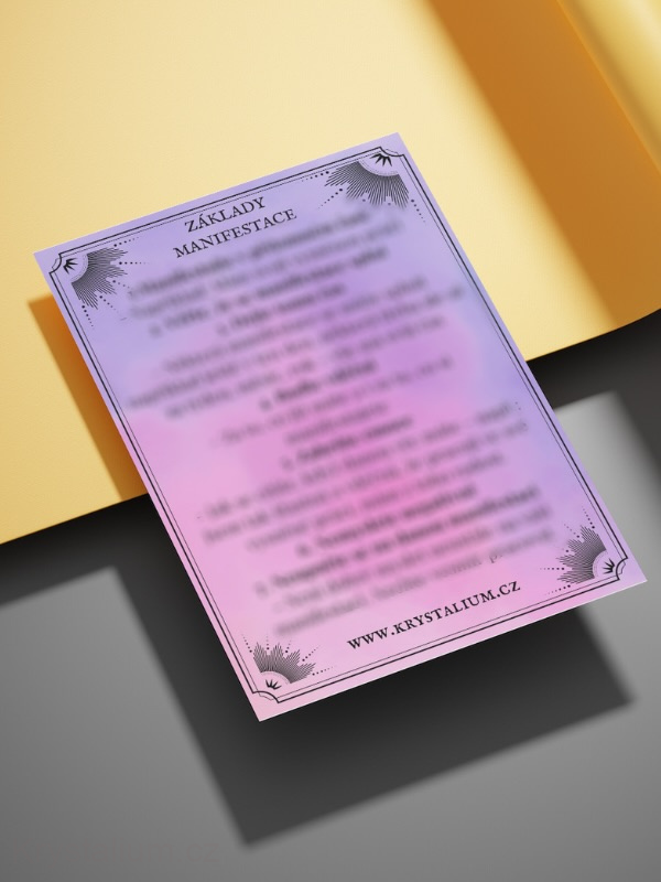Kartička ZÁKLADY MANIFESTACE  