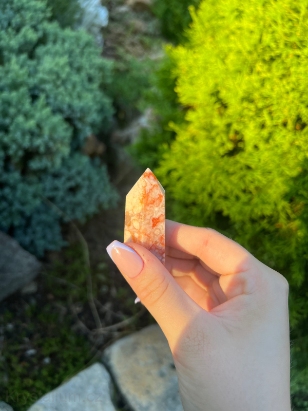 ACHÁT obelisk květinový mini konkrétná kus