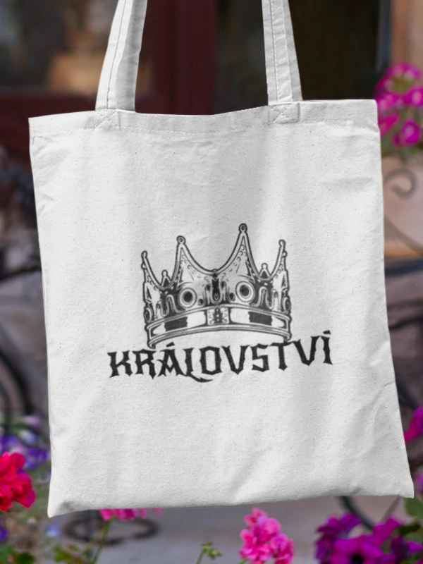 KRÁLOVSTVÍ plátěná taška BÍLÁ