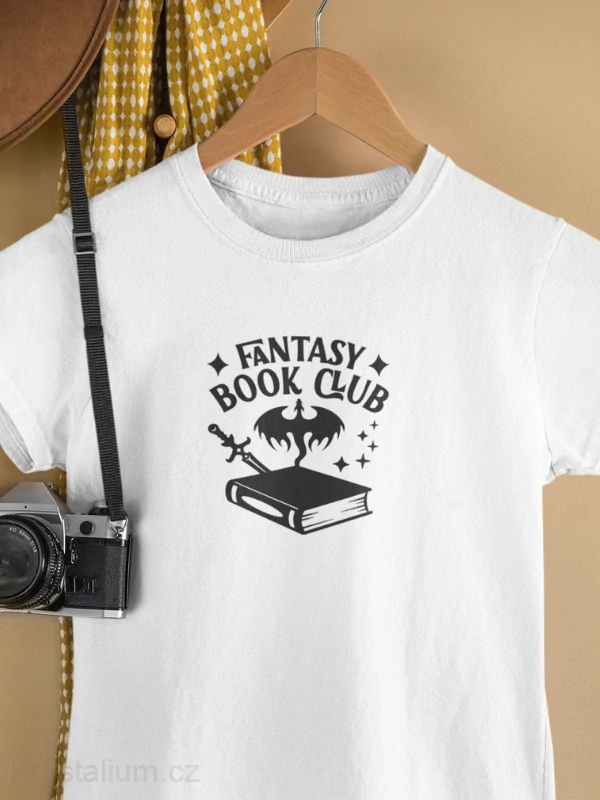 FANTASY BOOK CLUB DRAK tričko BÍLÉ