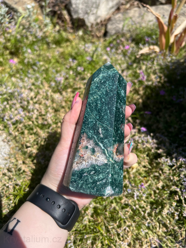 Jaspis oceánský MAXI obelisk 590g