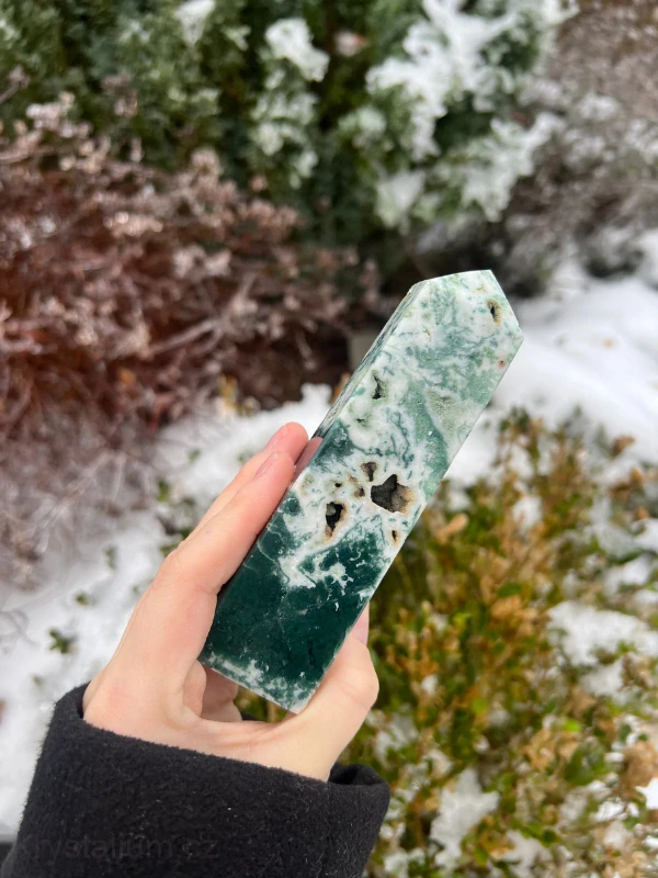 Achát obelisk konkrétní kus